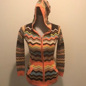 MISSONI knitted zip up hoodie